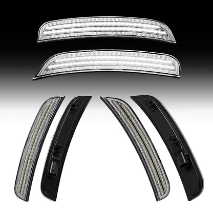 2015–2024 Dodge Charger Clear White LED Side Markers Set