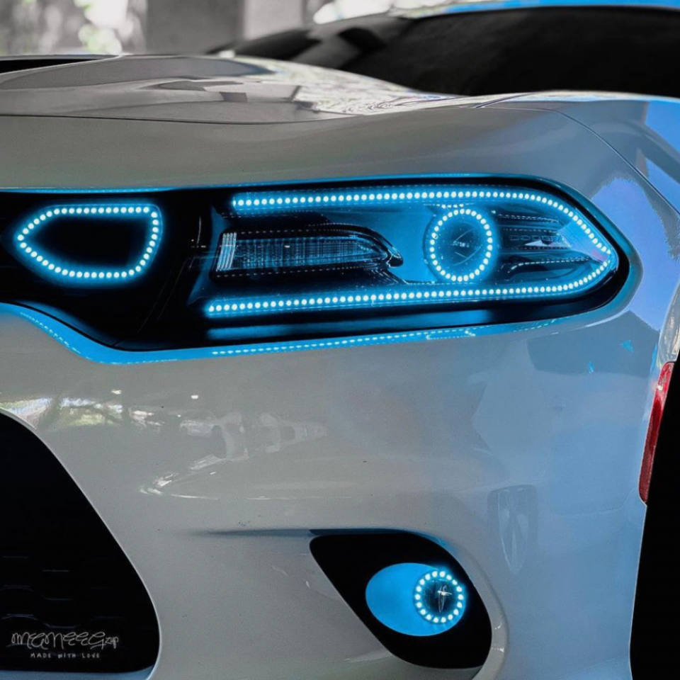 Lighting Trendz 2015-2024 Dodge Charger Flow Series Waterproof Snorkel Halo LED Kit