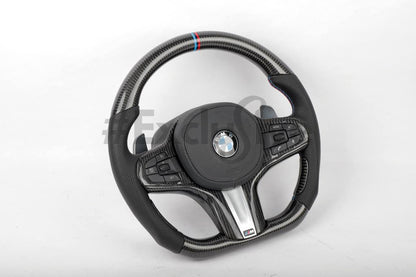 BMW M5 F90 & 91 /  M8 G15, G16, & G17 / X3 G01 / X4 G02 / X6 F86 / 5 Series G30 / 7 Series G11 / G12  Custom Steering Wheel by Exclusive Steering