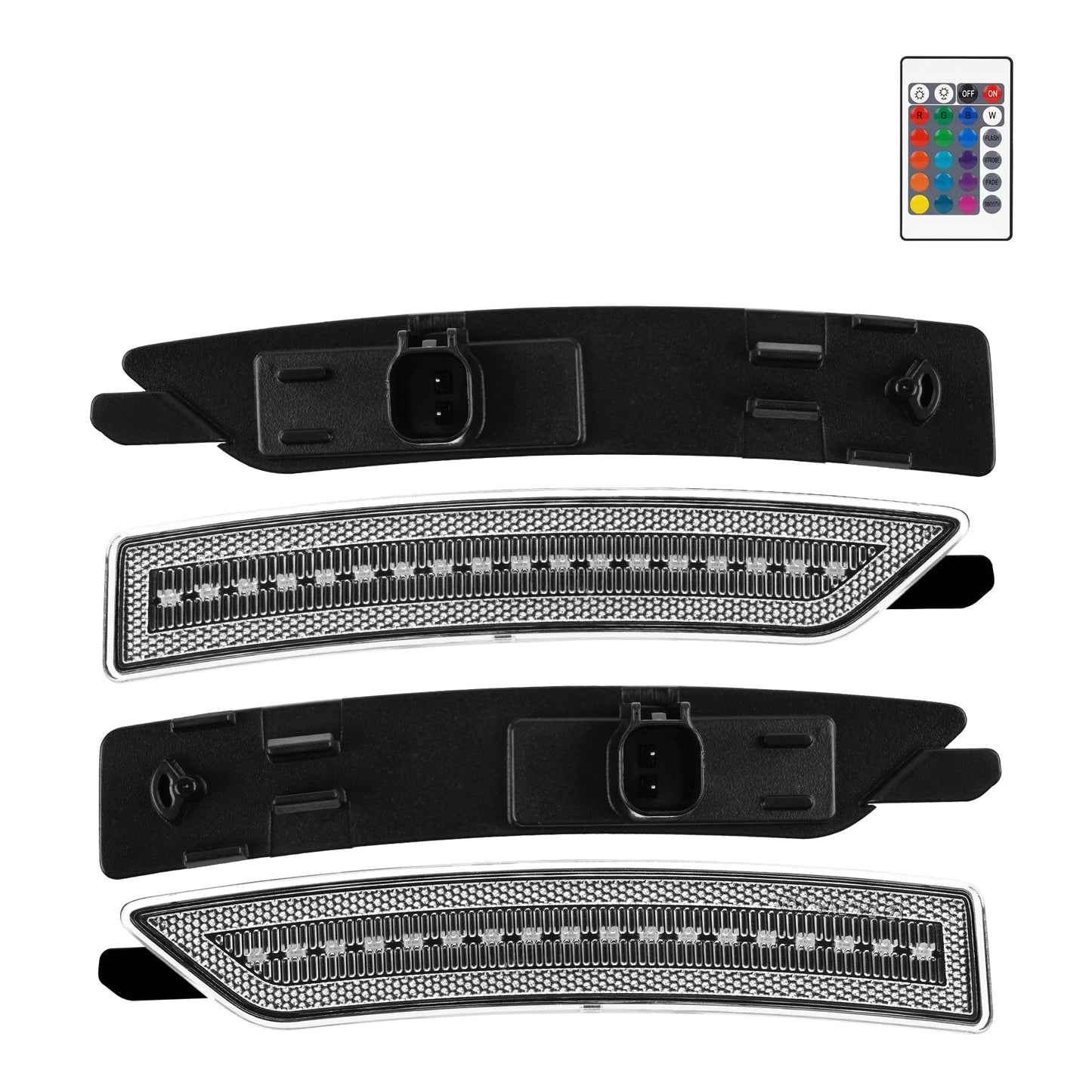 2024-2026 Ford Mustang S650 RGB Clear LED Side Markers
