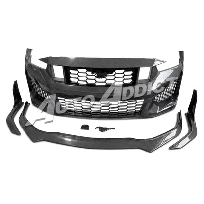 2024–2026 Mustang S650 Heritage SC™ V-Shaped Dry Gloss Carbon Fiber Bumper Kit Track Package