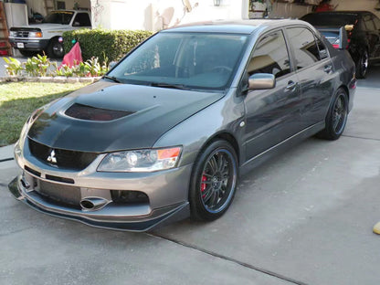 JDMuscle [05-07 EVO 9] Carbon Fiber VS Style Front Lip | JDM-EVO8-FL-VS
