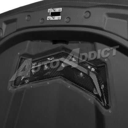 2020-2026 Cadillac CT5/V-Blackwing Heritage Spec Pre-Preg V-Shaped Double Sided Carbon Fiber Hood
