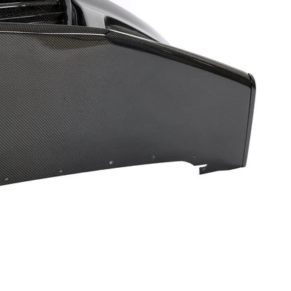 2010-2015 Chevy Camaro Black Panther 1PC Full Gloss Carbon Fiber Track Package Front Bumper Conversion