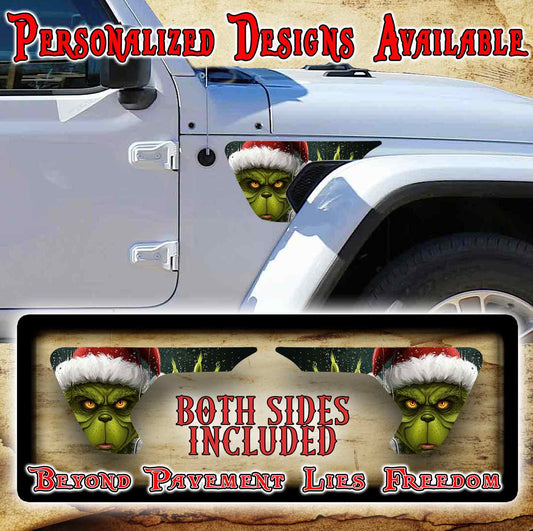 Evil grinch fender vent for the JL or JT 2018 or newer 237
