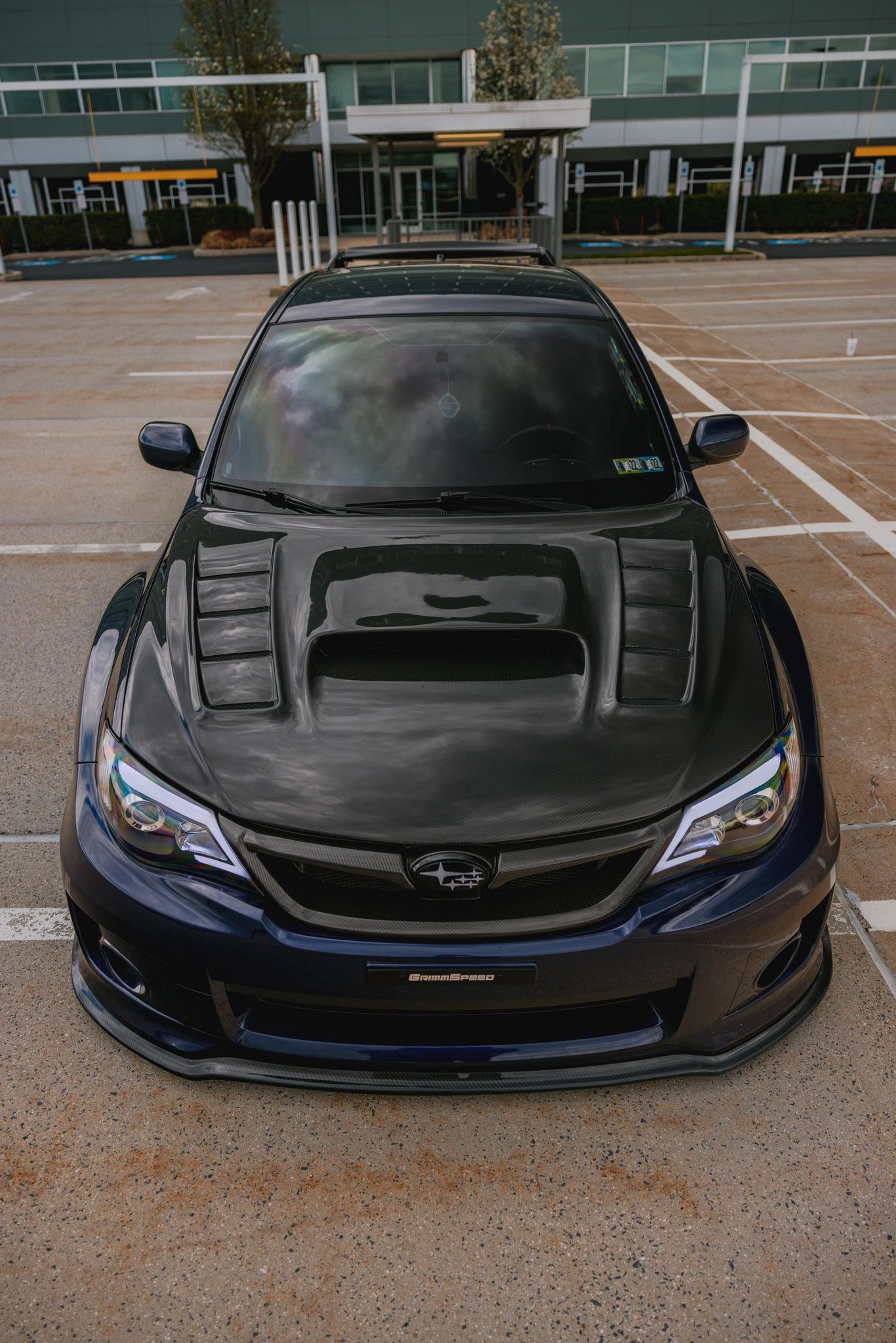 JDMuscle [08-14 WRX/STI] Carbon Fiber Hood V3 w/ Heat Extract