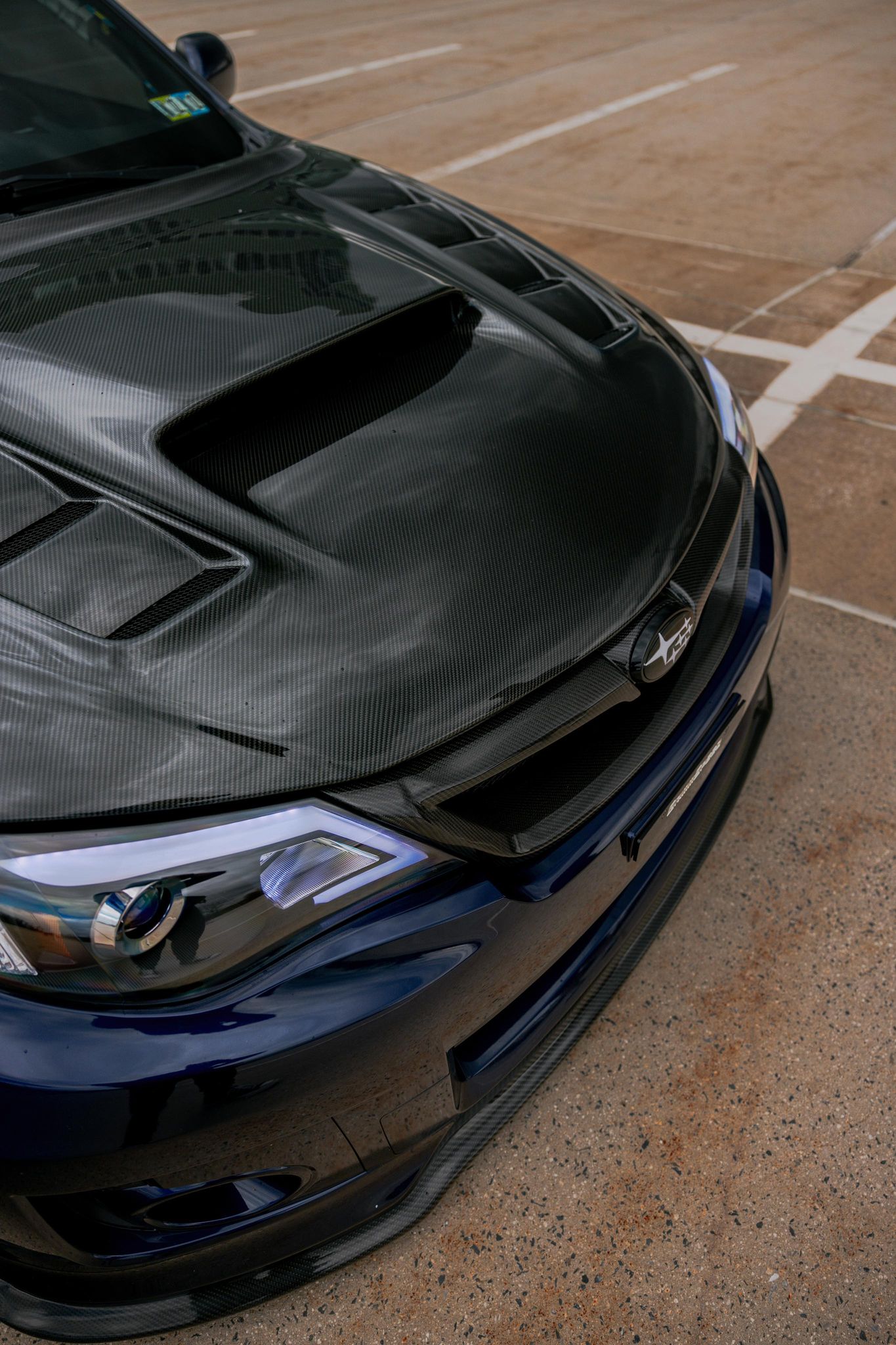 JDMuscle [08-14 WRX/STI] Carbon Fiber Hood V3 w/ Heat Extract