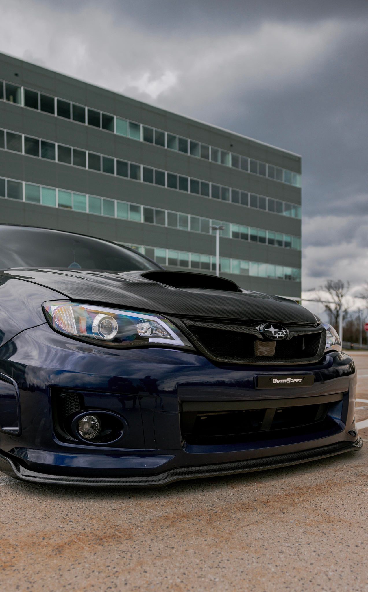 JDMuscle [11-14 WRX/STI] CS2 STYLE FRONT CARBON FIBER LIP
