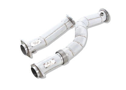 S58 3.5'' Maxflow Downpipes w/ Heatshield for G8X M3 M4 & G87 M2 - Yonristic Performance