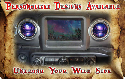 Steering wheel decal Purple Moon 198