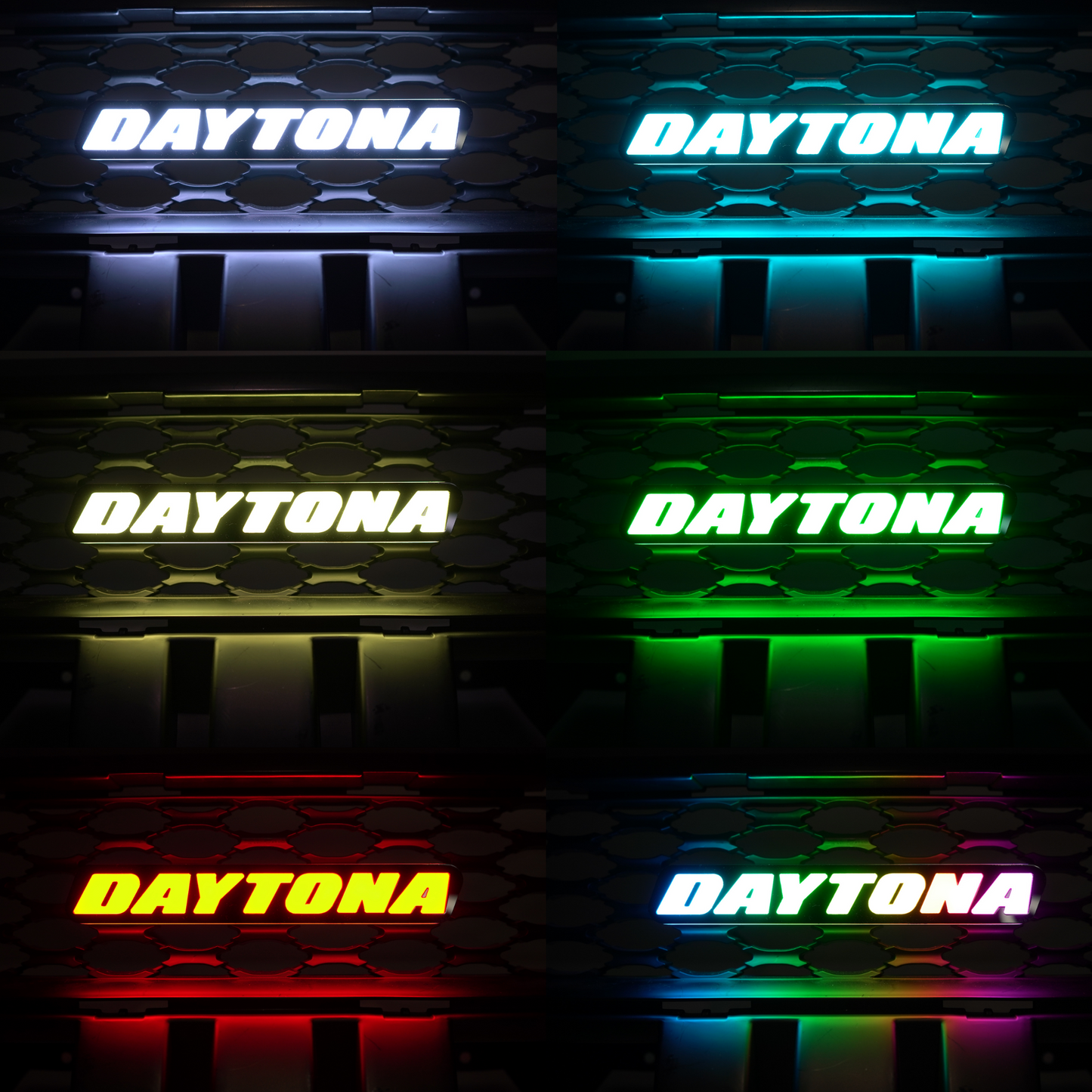 Daytona LED Badge: (Multicolor Flow)