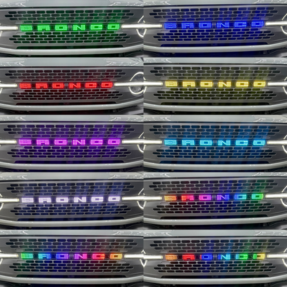Bronco LED Emblem Letters (Multicolor Flow)