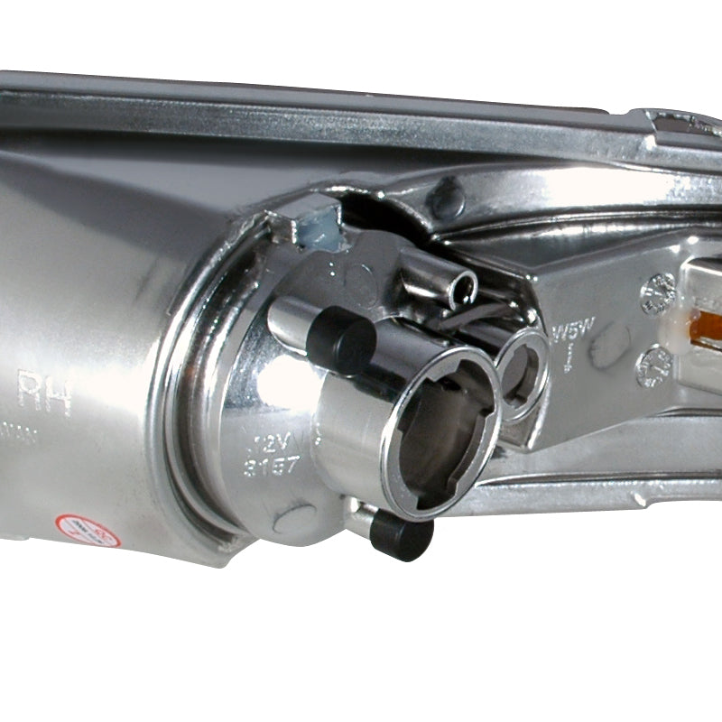 2005-2009 Ford Mustang Factory Style Bumper Lights (Matte Black Housing/Clear Lens)