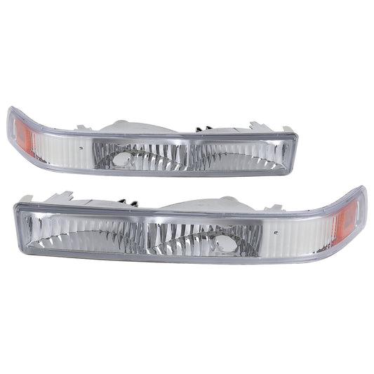 1998-2004 Chevrolet S10/ GMC Sonoma Bumper Lights (Chrome Housing/Clear Lens)
