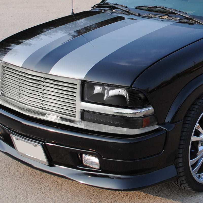 1998-2004 Chevrolet S10/ GMC Sonoma LED Bumper Lights (Matte Black Housing/Clear Lens)