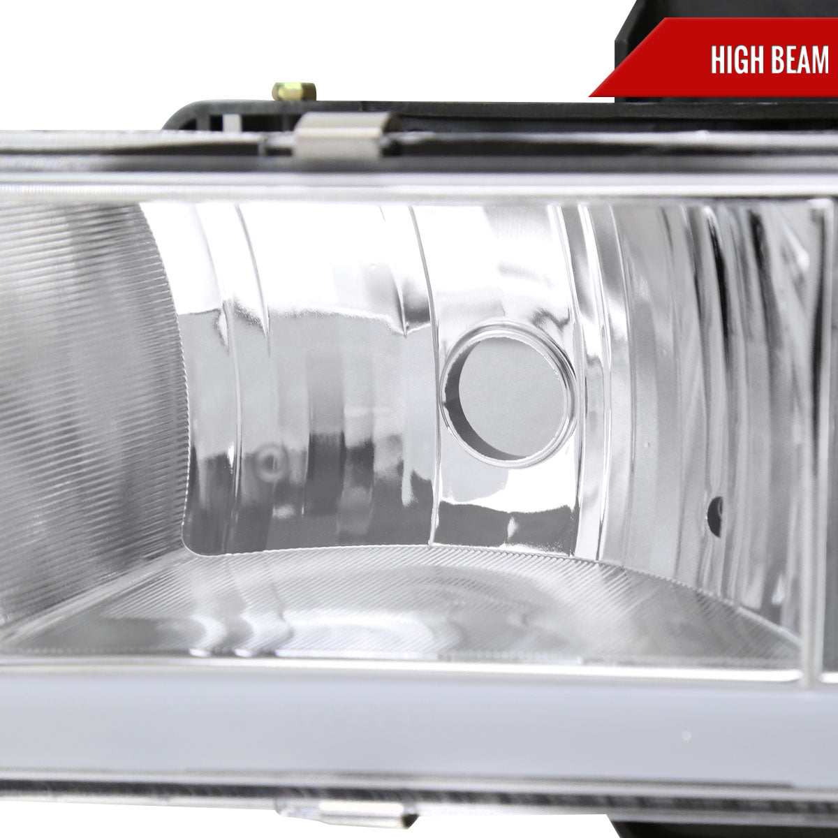 1988-1993 Chevrolet/GMC C10 C/K Sierra Tahoe LED Tube Factory Style Headlights with Bumper & Corner Lights (Chrome Housing/Clear Lens)