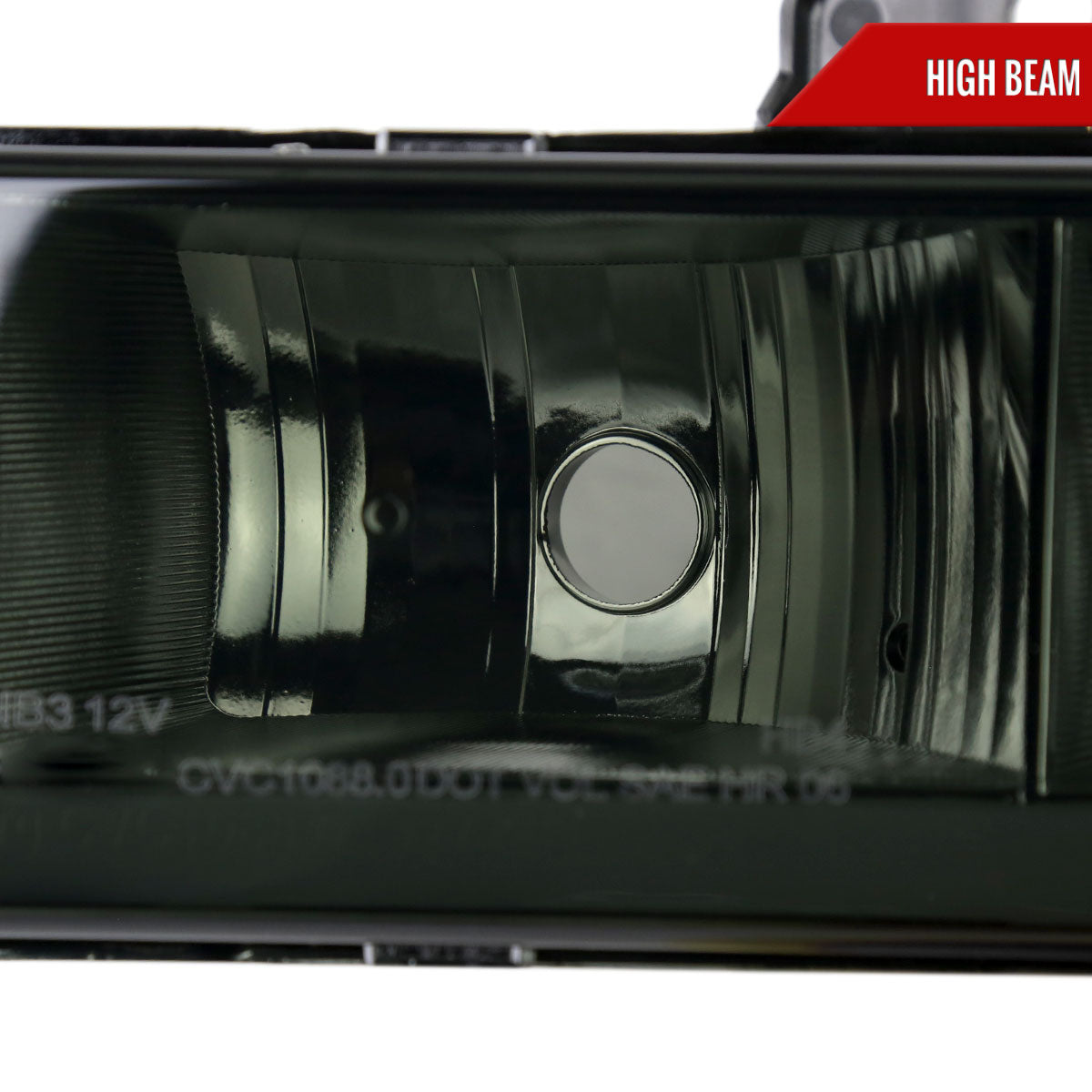 1988-1993 Chevrolet/GMC C10 C/K Sierra Tahoe LED Tube Factory Style Headlights with Bumper & Corner Lights (Chrome Housing/Smoked Lens)