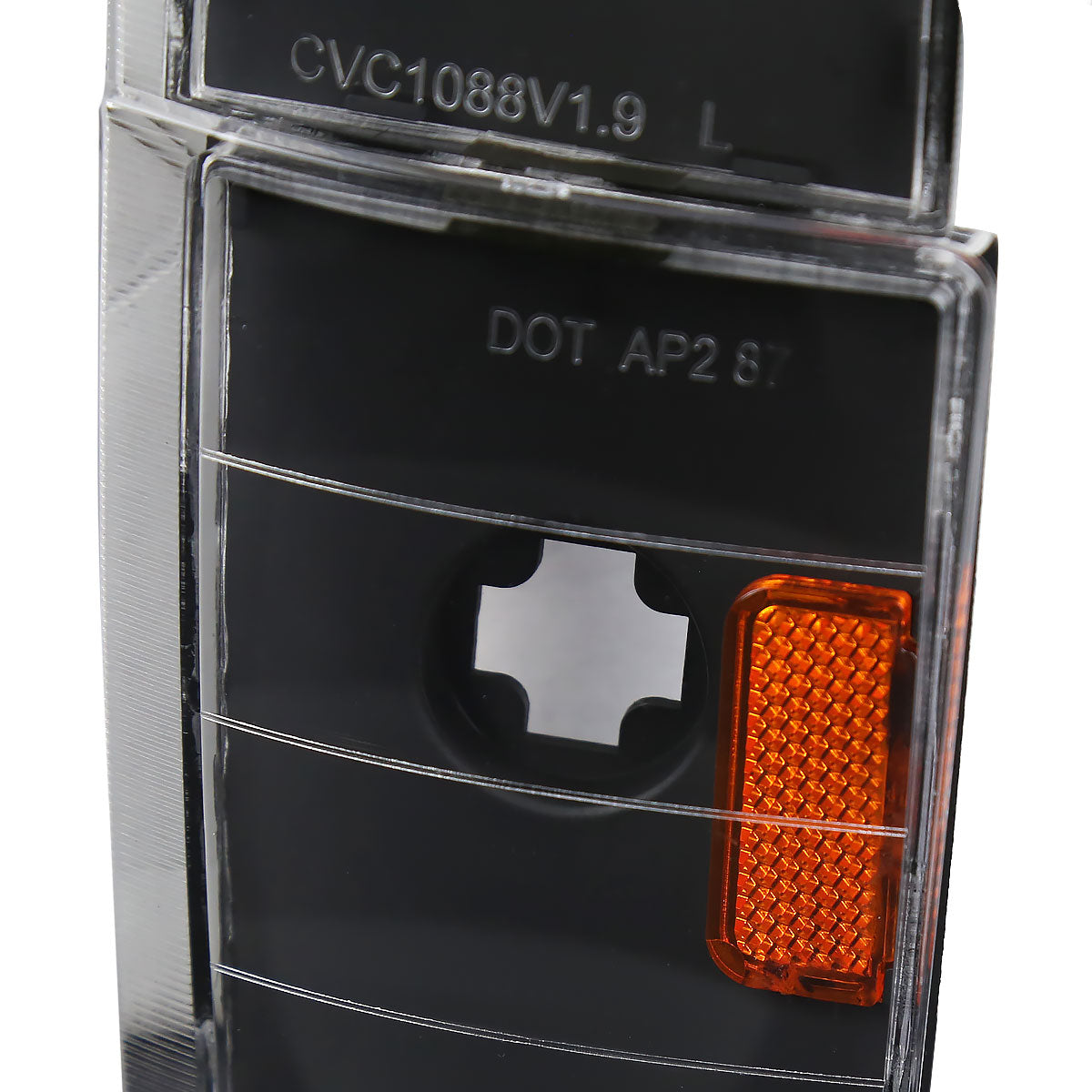 1988-1993 Chevrolet C/K Blazer/Tahoe/Silverado/Suburban GMC Sierra/Yukon Factory Style Headlights, Bumper Lights, & Corner Lights Set (Matte Black Housing/Clear Lens)