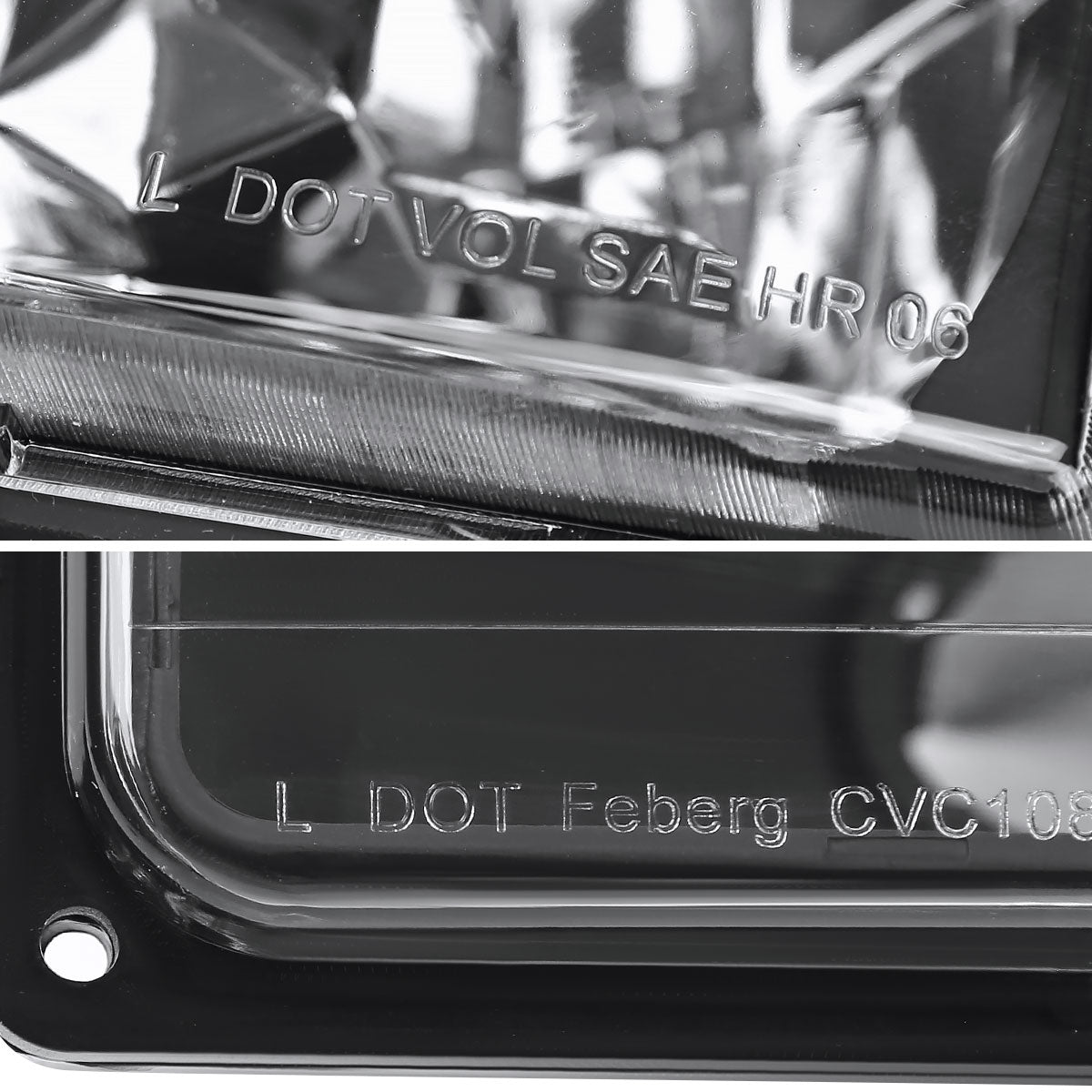 1988-1993 Chevrolet C/K Blazer/Tahoe/Silverado/Suburban GMC Sierra/Yukon Factory Style Headlights, Bumper Lights, & Corner Lights Set (Matte Black Housing/Clear Lens)