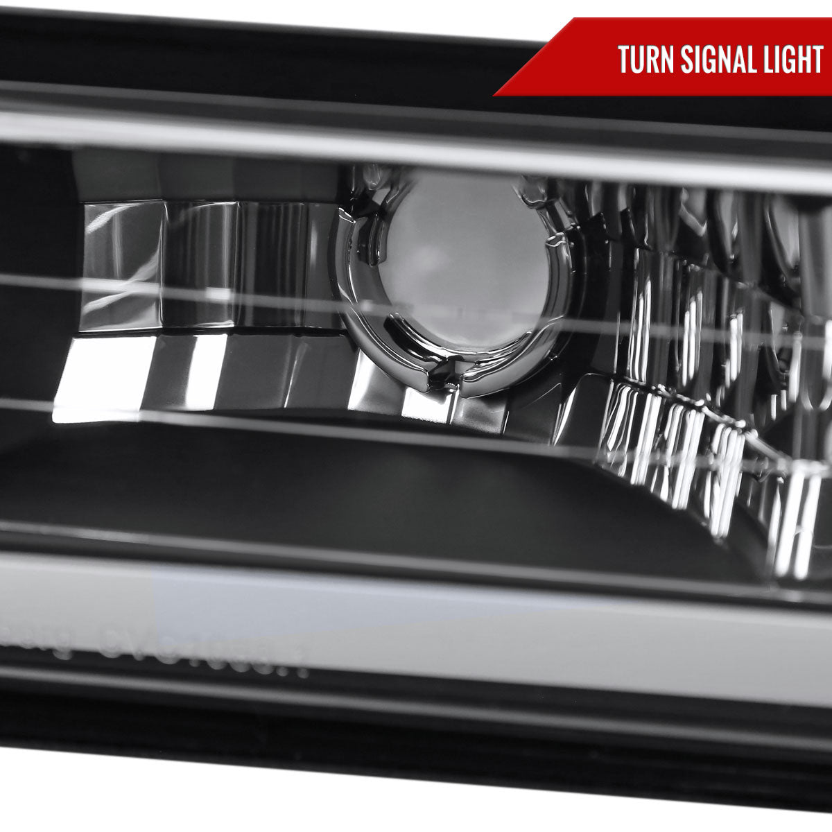 1994-1998 Chevrolet Silverado/Tahoe/Suburban/C10 Factory Style Headlights w/LED Strip and Bumper & Corner Lights (Matte Black Housing/Clear Lens)