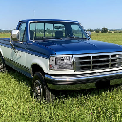 1992-1996 Ford F-150/F-250/F-350/Bronco Factory Style Headlights w/ Bumper & Corner Lights (Chrome Housing/Clear Lens)