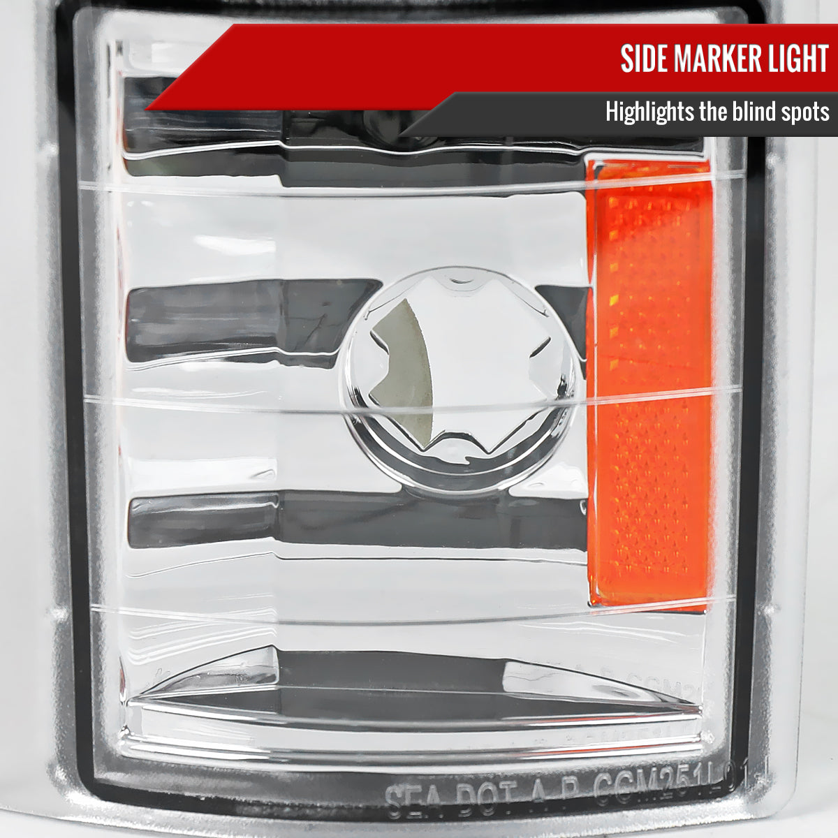 1994-1998 GMC C10/Sierra/Suburban/Yukon Factory Style Headlights w/ Bumper & Corner Lights (Chrome Housing/Clear Lens)
