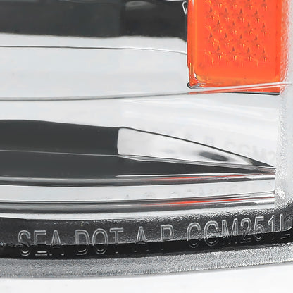 1994-1998 GMC C10/Sierra/Suburban/Yukon Factory Style Headlights w/ Bumper & Corner Lights (Chrome Housing/Clear Lens)