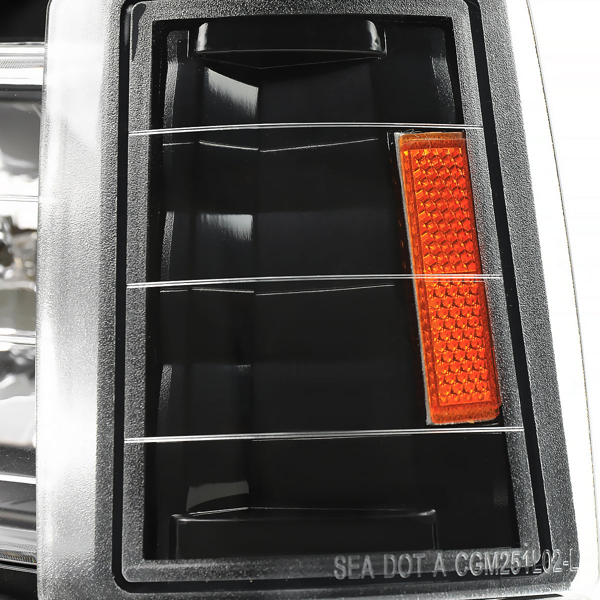 1994-1998 GMC C10/Sierra/Suburban/Yukon Factory Style Headlights w/ Bumper & Corner Lights (Matte Black Housing/Clear Lens)