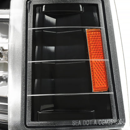 1994-1998 GMC C10/Sierra/Suburban/Yukon Factory Style Headlights w/ Bumper & Corner Lights (Matte Black Housing/Clear Lens)