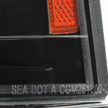 1994-1998 GMC C10/Sierra/Suburban/Yukon Factory Style Headlights w/ Bumper & Corner Lights (Matte Black Housing/Clear Lens)