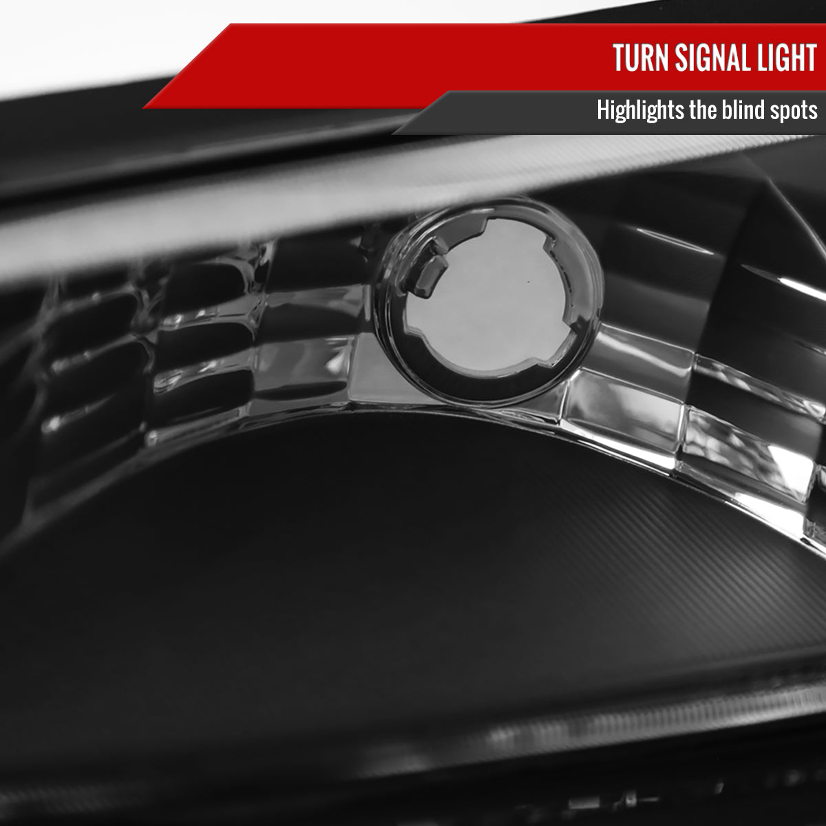2002-2006 Chevrolet Avalanche 1500/2500 Factory Style Headlights w/ Bumper Signal Lights (Matte Black Housing/Clear Lens)