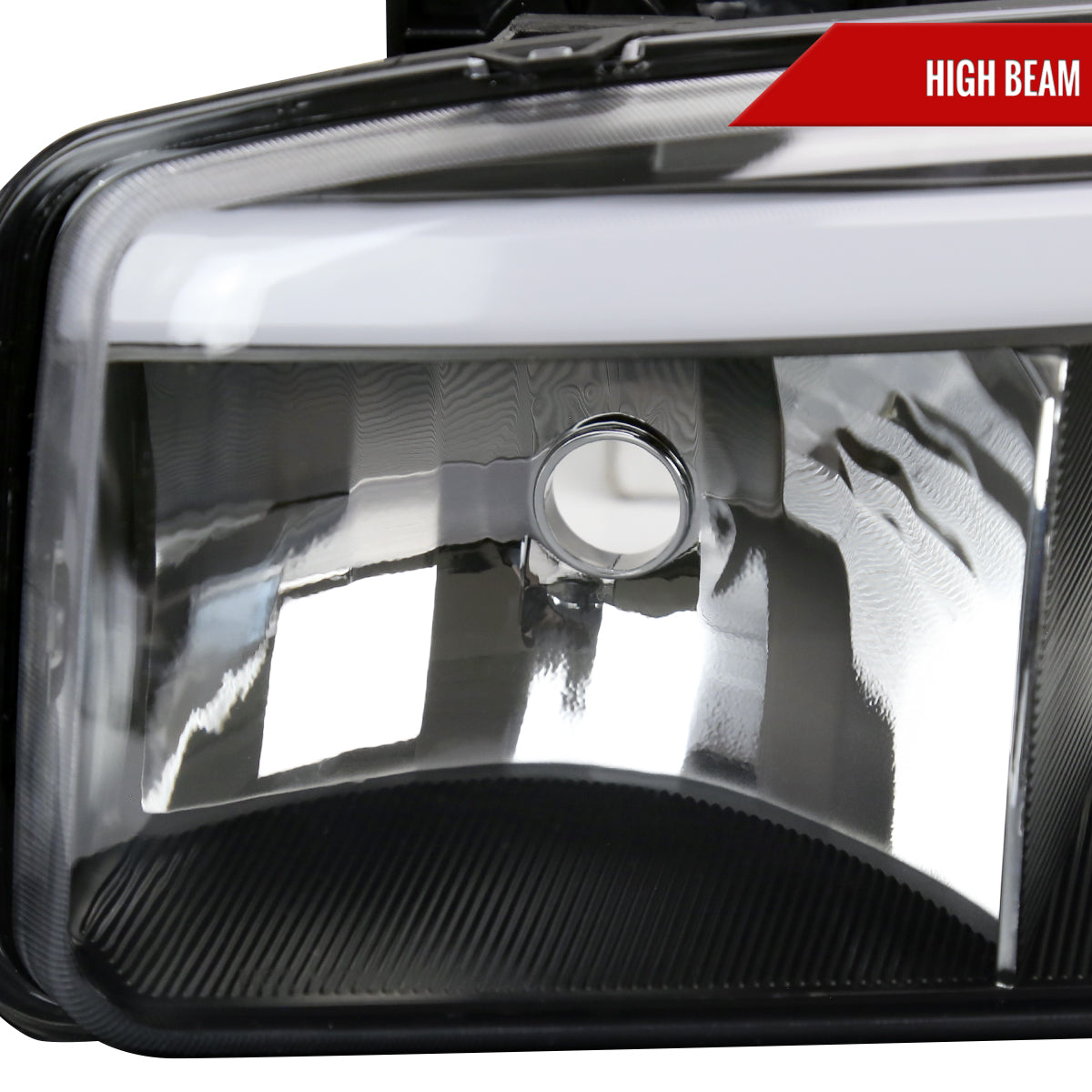 1999-2006 GMC Sierra Denali/2007 Sierra Classic Denali/2000-2006 Yukon/XL Denali Factory Style Headlights with LED Sequential Turn Signal Bumper Lights (Matte Black Housing/Clear Lens)