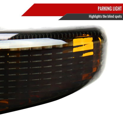 1999-2006 GMC Sierra 1500/2500/3500 Denali/2000-2006 Yukon/Yukon XL Denali Factory Style Headlights and Bumper Lights (Matte Black Housing/Smoked Lens)