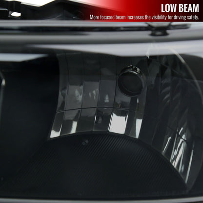 1999-2006 GMC Sierra/2007 Sierra Classic/2000-2006 Yukon/XL Factory Style Headlights and Bumper Lights with Amber Reflector (Matte Black Housing/Smoked Lens)