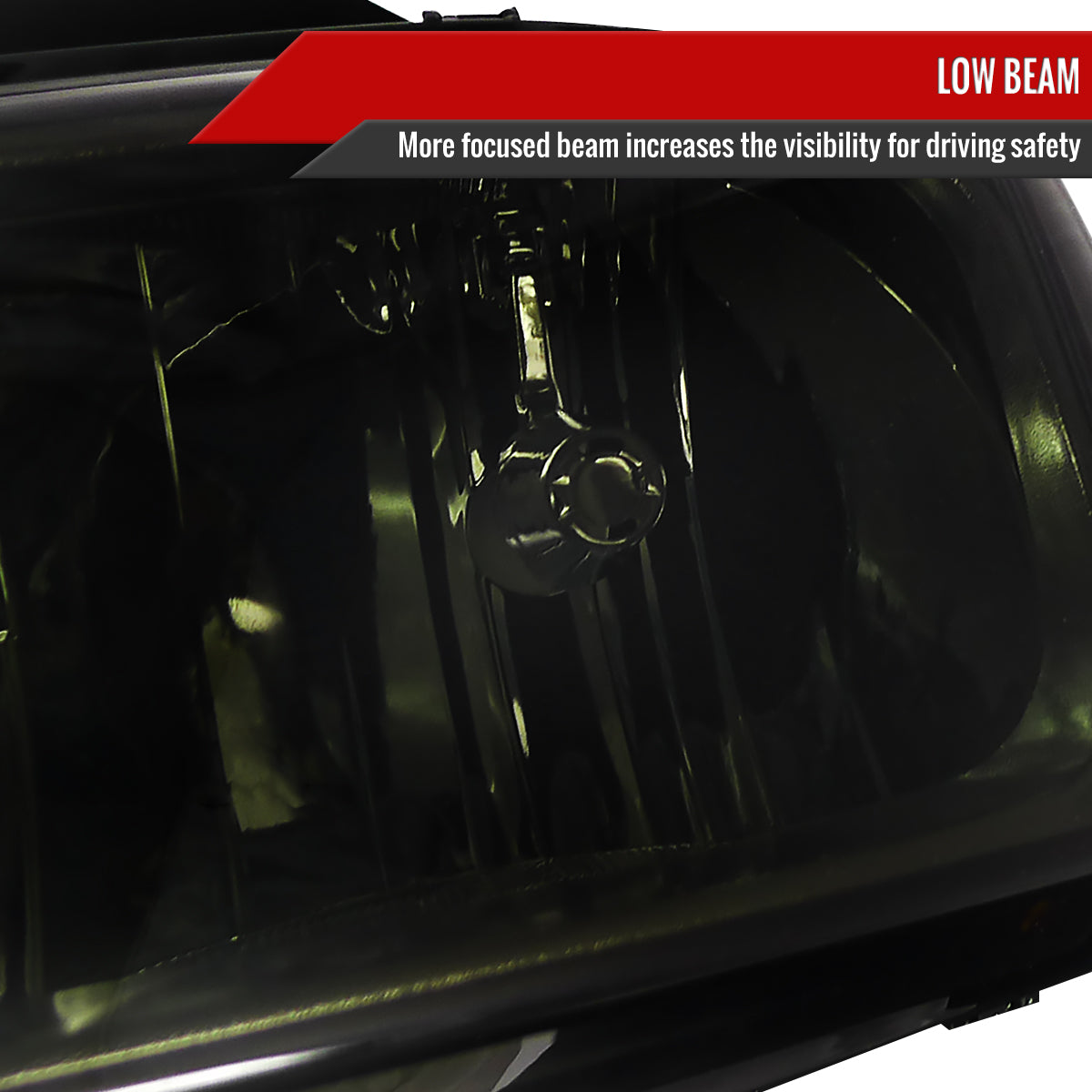 2002-2006 Chevrolet Avalanche/ 2003-2007 Silverado Factory Style Headlights w/ Bumper Lights (Chrome Housing/Smoked Lens)