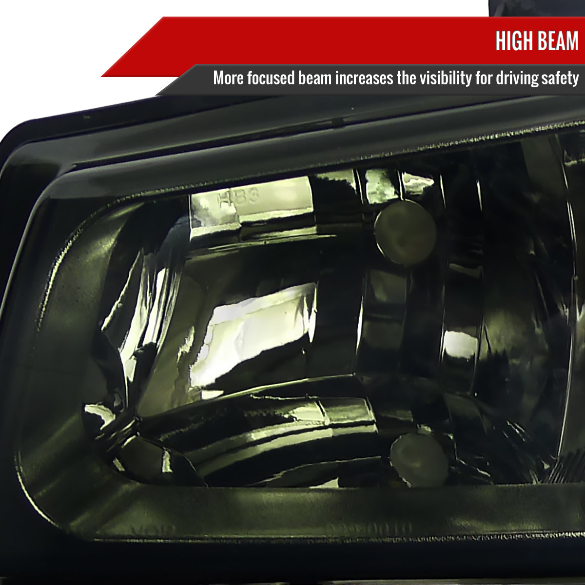 2002-2006 Chevrolet Avalanche/ 2003-2007 Silverado Factory Style Headlights w/ Bumper Lights (Chrome Housing/Smoked Lens)