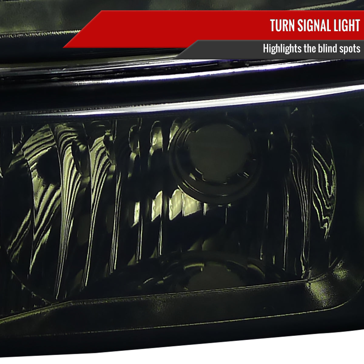 2002-2006 Chevrolet Avalanche/ 2003-2007 Silverado Factory Style Headlights w/ Bumper Lights (Chrome Housing/Smoked Lens)