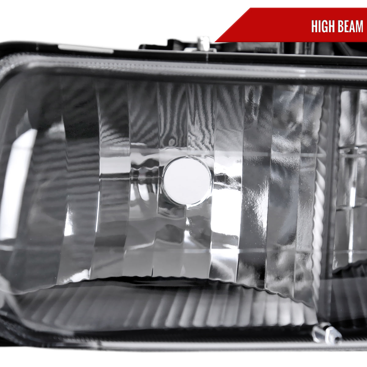 1999-2002 Chevrolet Silverado/ 2000-2006 Tahoe/Suburban Factory Style Headlights w/ Bumper Light Assembly (Matte Black Housing/Clear Lens)