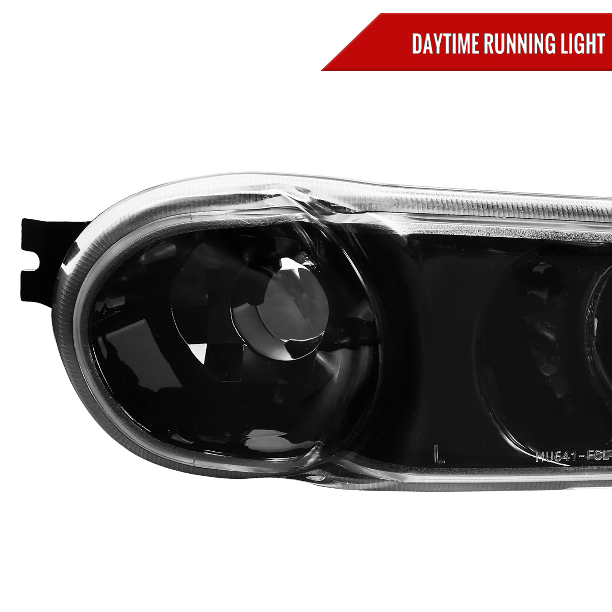 2001-2006 GMC Yukon + XL Denali/ 2002-2006 GMC Sierra Denali Dual Halo Projector Headlights w/ Bumper Lights (Jet Black Housing/Clear Lens)