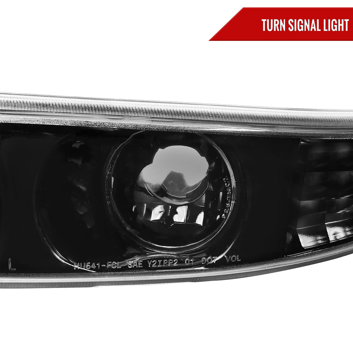 2001-2006 GMC Yukon + XL Denali/ 2002-2006 GMC Sierra Denali Dual Halo Projector Headlights w/ Bumper Lights (Jet Black Housing/Clear Lens)