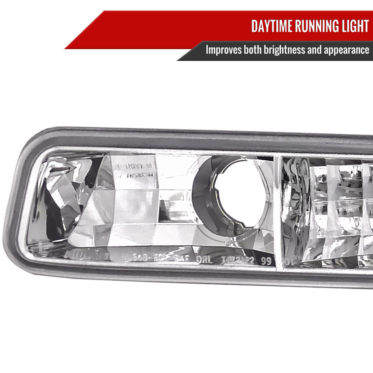 1999-2006 GMC Sierra/Yukon XL/SLT Dual Halo Projector Headlights & Bumper Lights (Chrome Housing/Clear Lens)