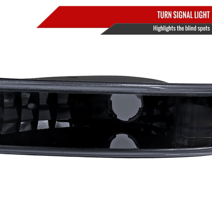 1999-2006 GMC Sierra/Yukon XL/SLT Dual Halo Projector Headlights & Bumper Lights (Glossy Black Housing/Smoked Lens)