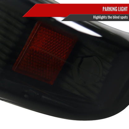 1999-2002 Chevrolet Silverado/ 2000-2006 Tahoe Suburban Dual Halo Projector Headlights w/ Bumper Lights (Black Housing/Smoked Lens)