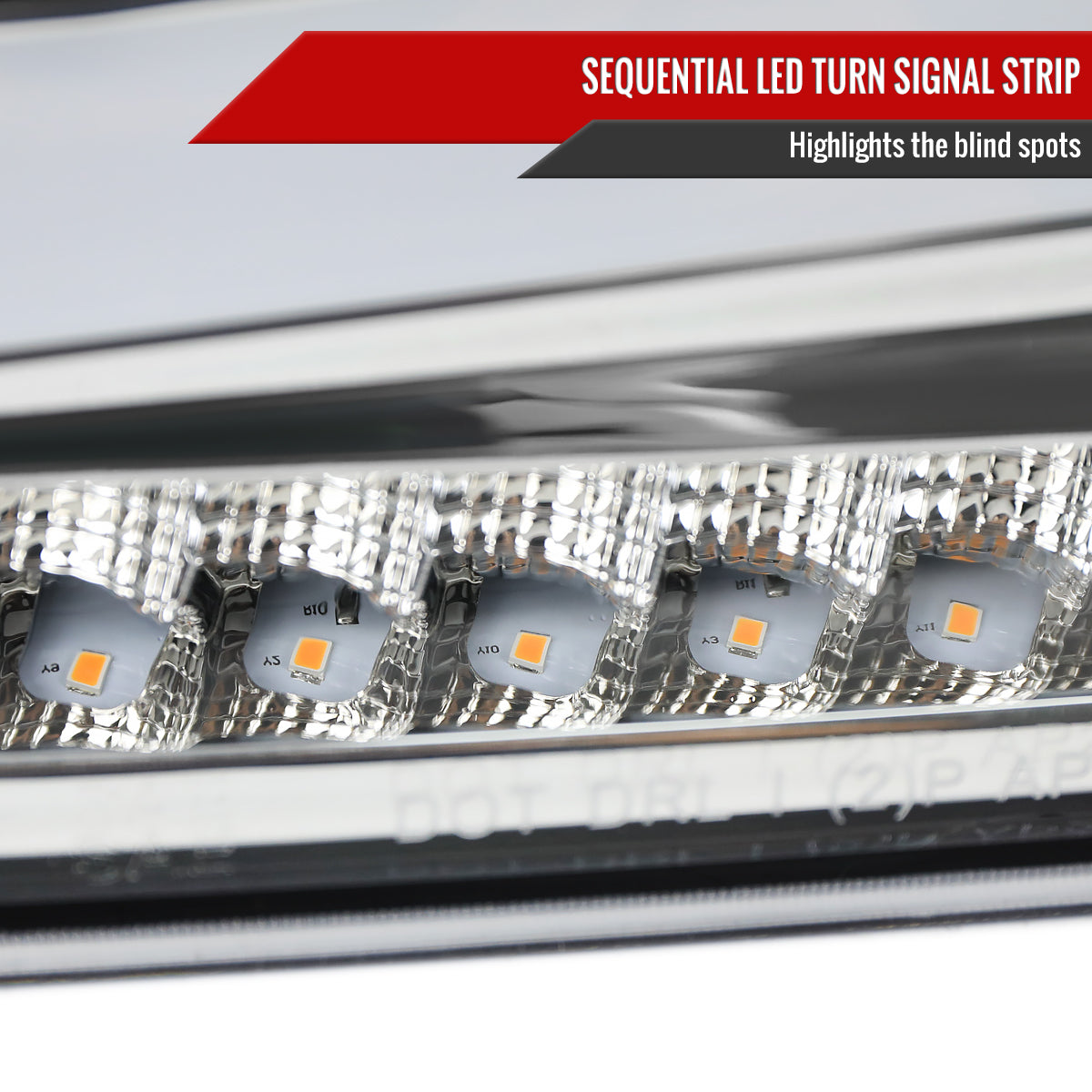 2004-2012 Chevrolet Colorado/GMC Canyon Full LED Bumper Corner Signal Lights (Chrome Housing/Clear Lens)