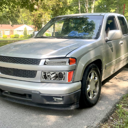 2004-2012 Chevrolet Colorado/GMC Canyon Full LED Bumper Corner Signal Lights (Chrome Housing/Clear Lens)