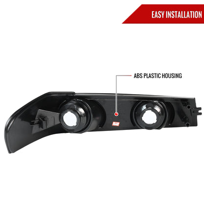 2004-2012 Chevrolet Colorado GMC Canyon Corner Lights (Matte Black Housing/Clear Lens)