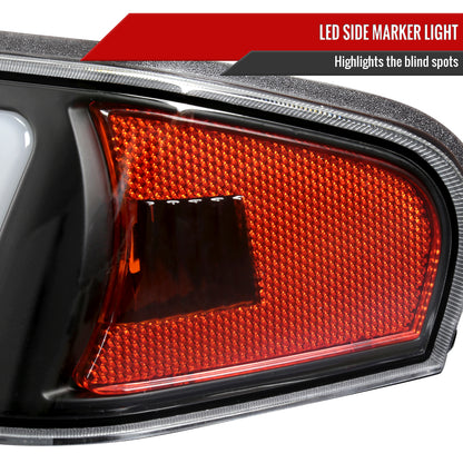 2004-2012 Chevrolet Colorado/GMC Canyon Full LED Bumper Corner Signal Lights (Matte Black Housing/Clear Lens)