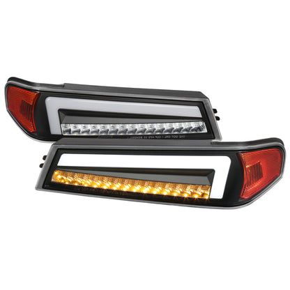 2004-2012 Chevrolet Colorado/GMC Canyon Full LED Bumper Corner Signal Lights (Matte Black Housing/Clear Lens)