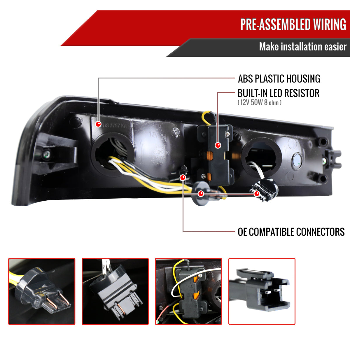 2004-2012 Chevrolet Colorado/GMC Canyon Full LED Bumper Corner Signal Lights (Matte Black Housing/Smoked Lens)