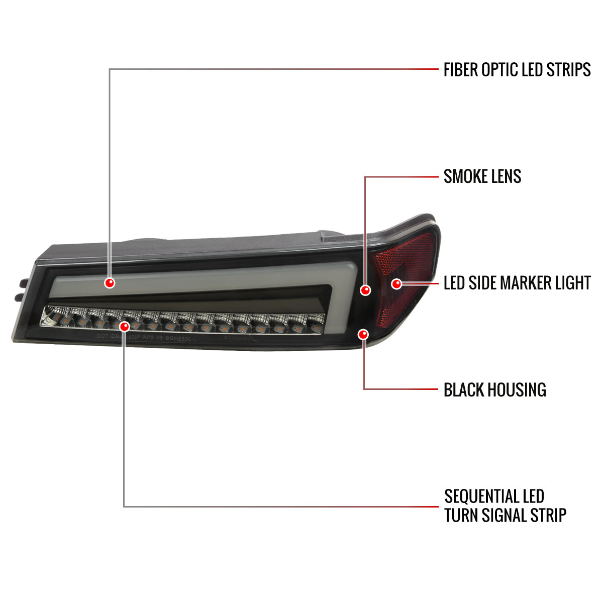 2004-2012 Chevrolet Colorado/GMC Canyon Full LED Bumper Corner Signal Lights (Matte Black Housing/Smoked Lens)